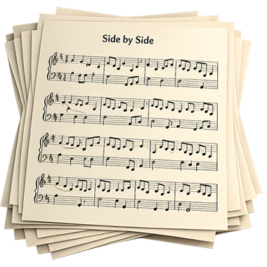Sheet Music - side by side